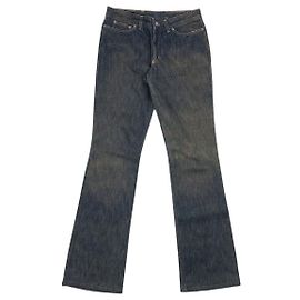 Jeans Denim Bootcut Sablés Évasés Gucci by Tom Ford SS02 Bleu