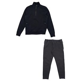 Dior Homme by Hedi Slimane SS04 Jersey Quarter Zip con Paneles de Abeja y Conjunto de Chándal Gris
