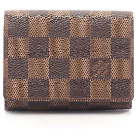 Louis Vuitton Damier Ebene Visitenkartenetui Braun