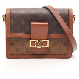 Borsa a tracolla Louis Vuitton Dauphine MM Monogram Reverse Marrone