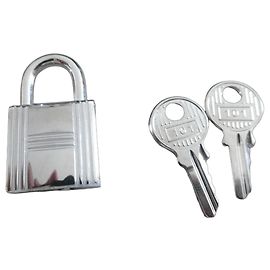 Hermès Set Lucchetto e Chiavi - Acciaio Argentato Silver hardware