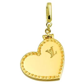 Pendentif médaillon cœur Coeur Louis Vuitton en or 18K Doré
