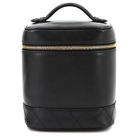 Bolsa Vanity Chanel Bicolore Preto