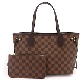 Borsa Tote Louis Vuitton Neverfull PM Damier Marrone Damier ebene