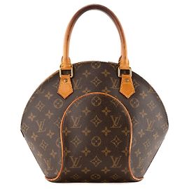 LOUIS VUITTON - Sac à main Ellipse PM Louis Vuitton en toile enduite monogrammée vintage Marron