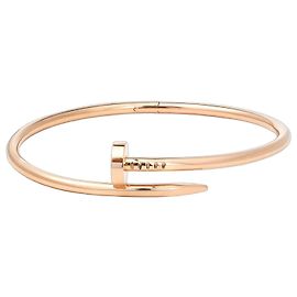Cartier Juste un Clou Bracelet Or Rose 750/18K Taille 20 Jonc Clou Luxe Doré