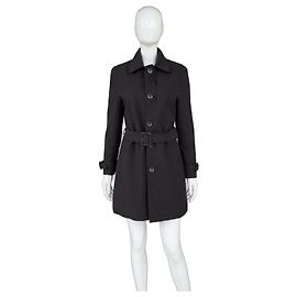 Autre Marque J. Lindeberg Black Belted Trench Coat Black