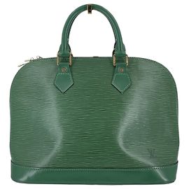 Louis Vuitton Vintage Green Borneo Epi Leather Alma PM Handbag Green