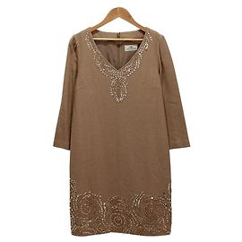 Autre Marque Vestido de lã angorá GRACE CONTINENTAL Bege