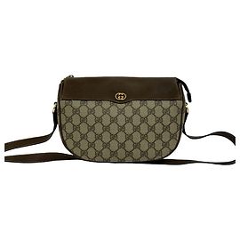 Borsa a Tracolla Gucci Vintage GG Logo Marrone