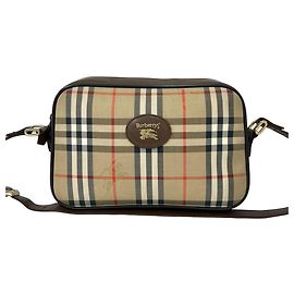 Borsa a tracolla Burberry Vintage Nova Check Pattern Marrone Beige
