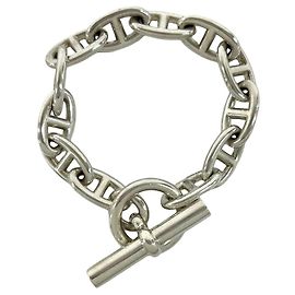 Hermès Pulsera Hermes Chaine d'Ancre GM Plata