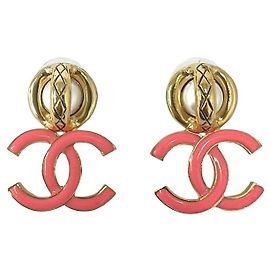 Pendientes de botón Chanel Coco Mark chapados en oro Rosa Dorado