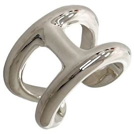 Hermès Anello Band Hermes Osmo GM Argento