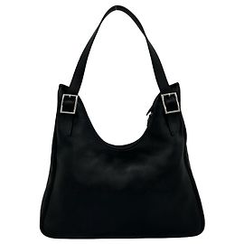 Hermès Sac semi-épaule HERMES Masai Cut en cuir Taurillon Clemence Noir