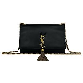 Yves Saint Laurent Kate Leather Shoulder Bag Black