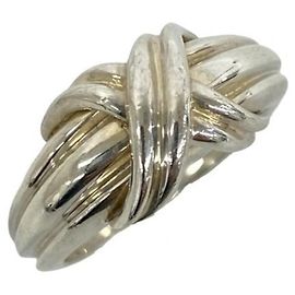 Autre Marque Tiffany Vintage Signature Band Ring Silber