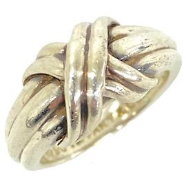Autre Marque Anello Tiffany Vintage Signature Band Argento