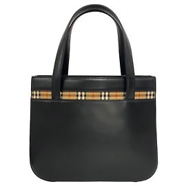 Bolsa Burberry Vintage Logo Preto Bege