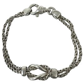 Autre Marque Bracciale Tiffany Vintage Double Rope Center Knot Argento