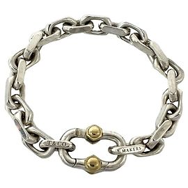 Autre Marque Pulseira de Berloques Tiffany Vintage Makers Prata Dourado