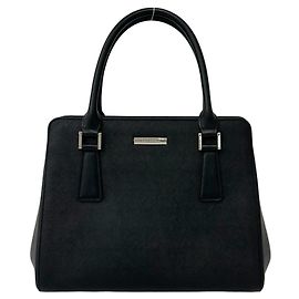 Mini borsa tote in pelle Burberry Nova Check Pattern Nero