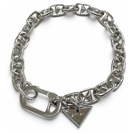 Prada 2JB521 Triangle Charm Chain Bracelet Silvery