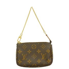 Louis Vuitton Monogram Mini Pochette Accessoires Marrone