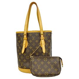 Saco Tote Louis Vuitton Monogram Bucket PM Marrom