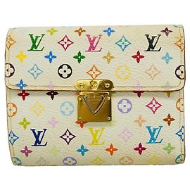 Louis Vuitton Tri-fold Geldbörse in Blanc Weiß