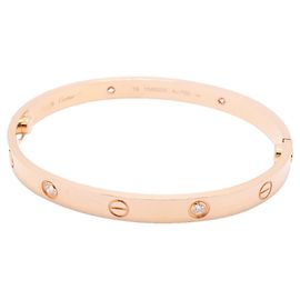 Bracciale Cartier Love in oro rosa 18K con diamanti Altro