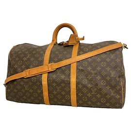 Louis Vuitton Boston Monogram Keepall Bandoulière 55 Marron