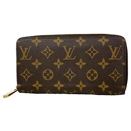 Cartera Zippy Monogram Louis Vuitton Castaño
