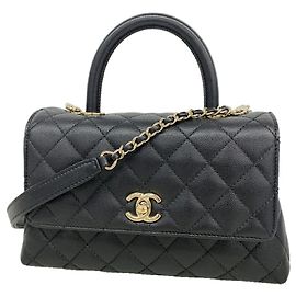 Borsa Chanel in vitello grana Nero