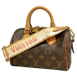 Sac à main Louis Vuitton Monogram Speedy Bandoulière 20 Marron
