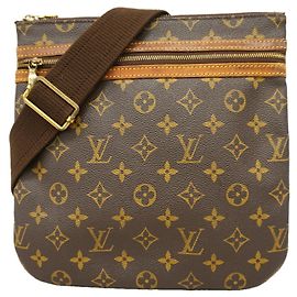 Louis Vuitton Monogram Pochette Bosphore Shoulder Bag Brown