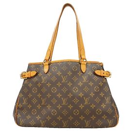 Bolso Tote Horizontal Louis Vuitton Monogram Batignolles Castaño