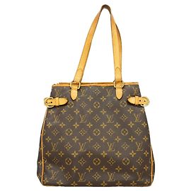 Louis Vuitton Monogram Batignolles Vertical Tote Bag Brown