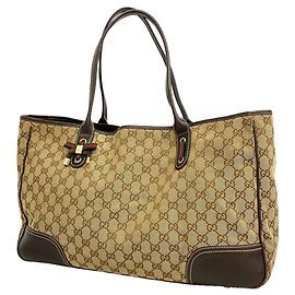 Borsa Tote Gucci in tela marrone Marrone