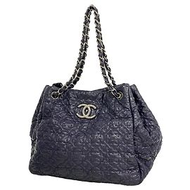 Borsa a tracolla Chanel in pelle blu navy Blu navy