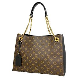Louis Vuitton Monogram Surenne MM Schultertasche Braun Schwarz