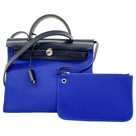 Hermès Borsa Hermes Herbag Zip PM Nero Blu