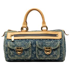 Louis Vuitton Blue Monogram Denim Neo Speedy 30 Azul