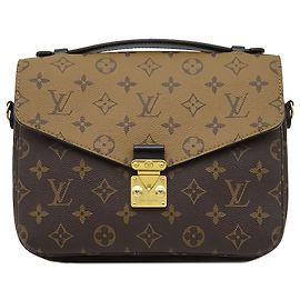 Louis Vuitton Brown Monogram Reverse Pochette Metis Castaño