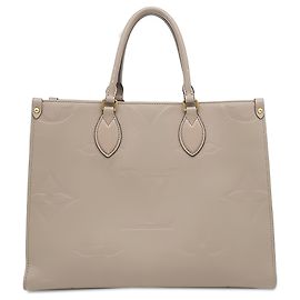 Louis Vuitton Beige Monogram Empreinte OnTheGo MM Beige