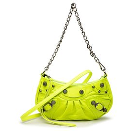 Balenciaga Mini Leather Motocross Le Cagole Verde Verde Verde claro