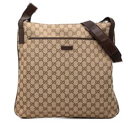 Borsa a tracolla Gucci in tela GG beige Beige