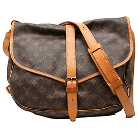 Louis Vuitton Brown Monogram Saumur 35 Marron