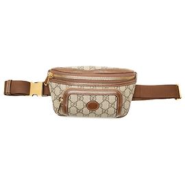 Gucci Beige GG Supreme Interlocking G Gürteltasche Beige