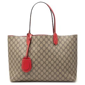 Gucci Beige GG Supreme Reversible Tote Beige